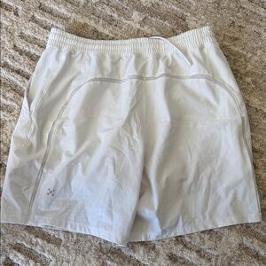 Men’s Lulu White Athletic Shorts - Lightweight Comfort